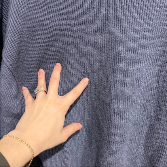 Free People Softly Structured Knit Turtleneck Sweater Cloud - Picture 7 of 9